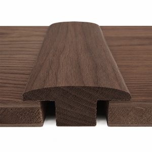 Walnut T-Section 15mm Rebate 0.9m Satin Lacquered